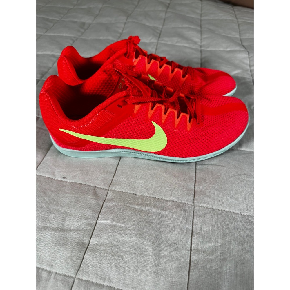 Nike Zoom Rival Distance Track Spikes Men 8.5 Red FZ9653-600 Excellent Condition - Picture 2 of 8